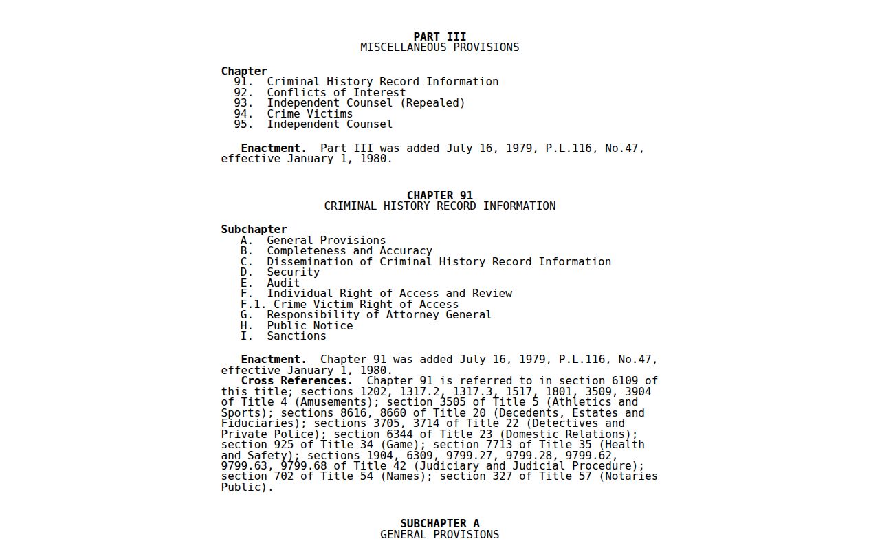 Pennsylvania criminal court records expungement and Clean Slate law