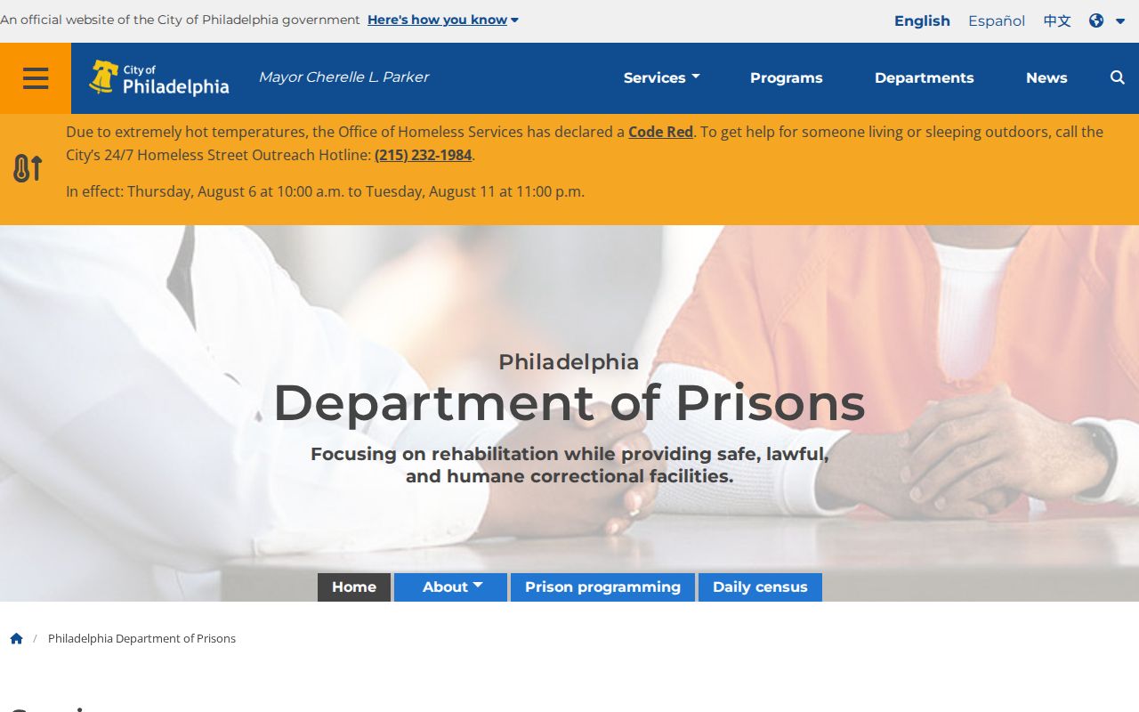 Pennsylvania inmate records representative county corrections system