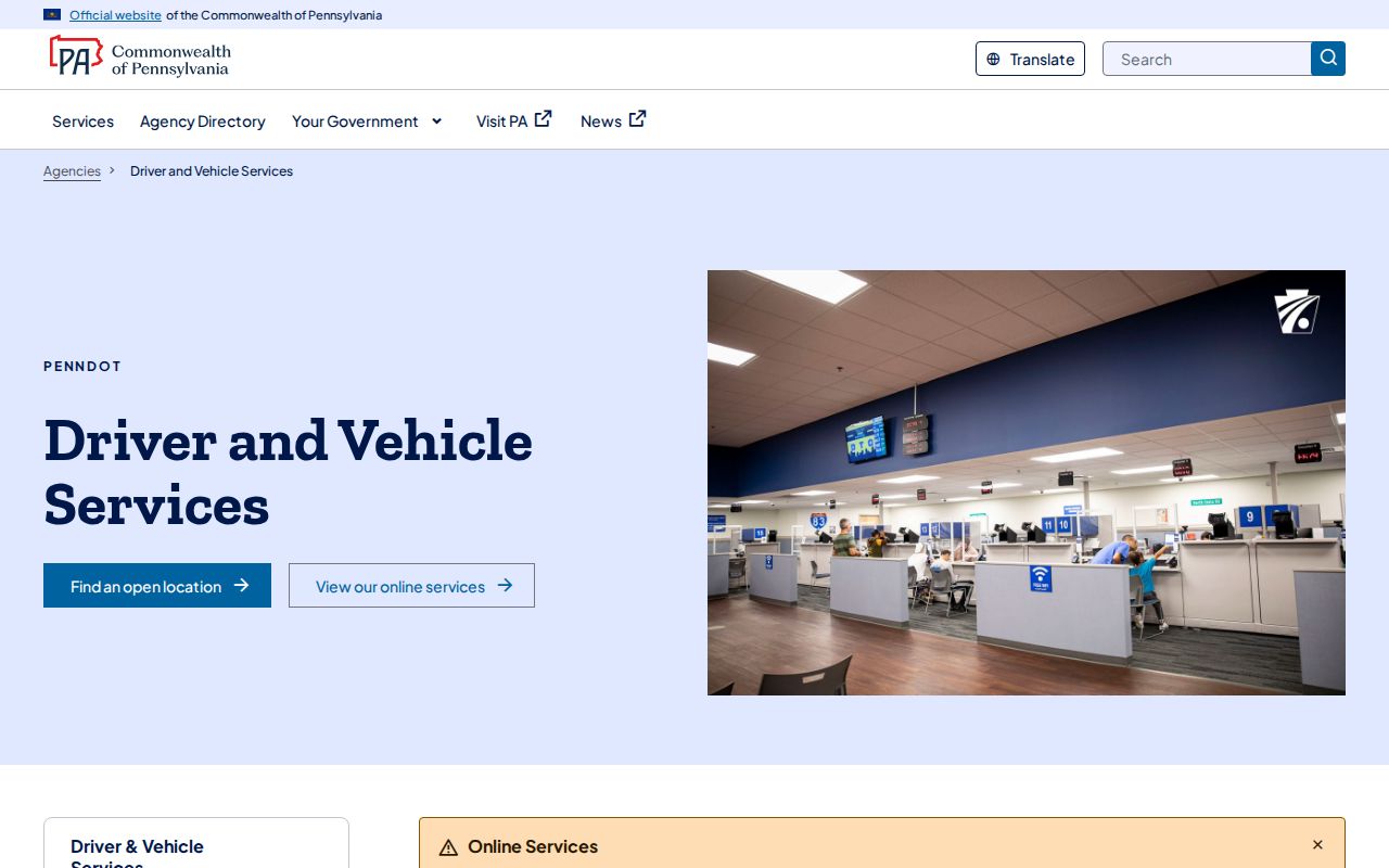 Pennsylvania traffic court records and PennDOT driver services
