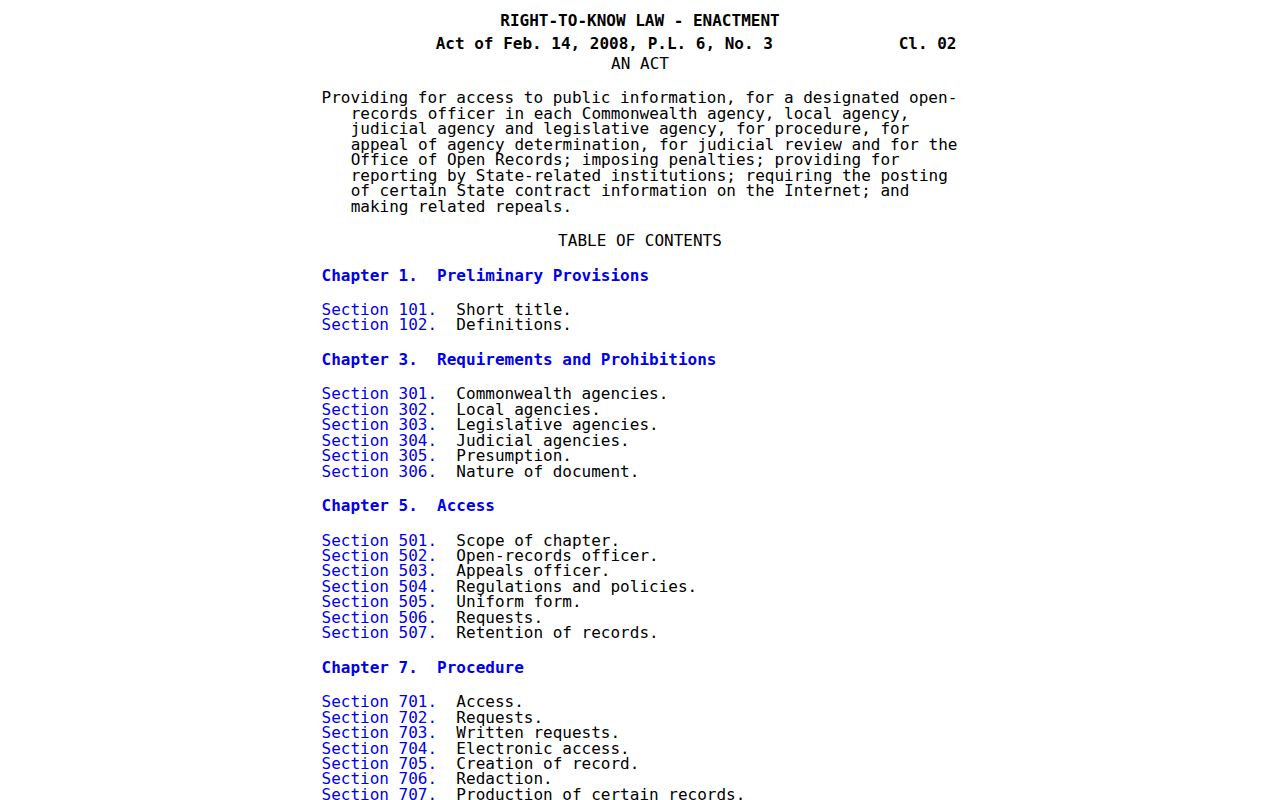 Pennsylvania warrant records public access law source